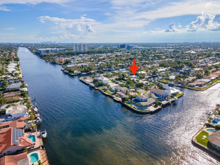 Adorable House With Amazing Water Front Of Canal Villa Pompano Beach Dış mekan fotoğraf