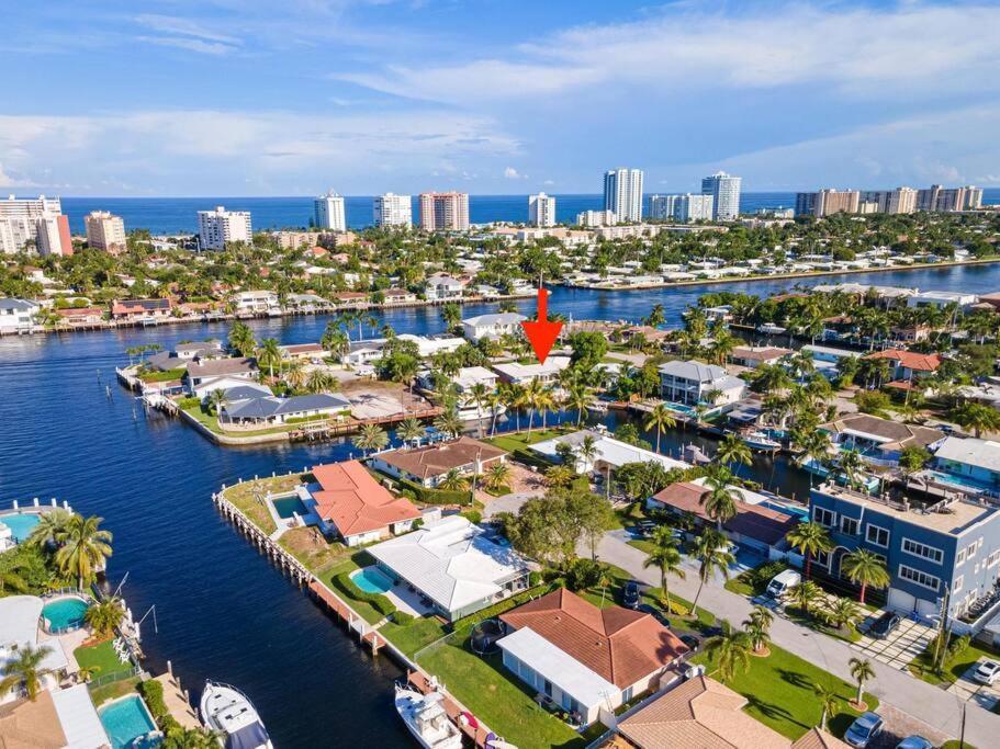 Adorable House With Amazing Water Front Of Canal Villa Pompano Beach Dış mekan fotoğraf