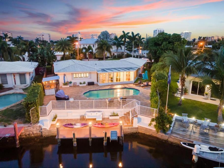 Adorable House With Amazing Water Front Of Canal Villa Pompano Beach Dış mekan fotoğraf