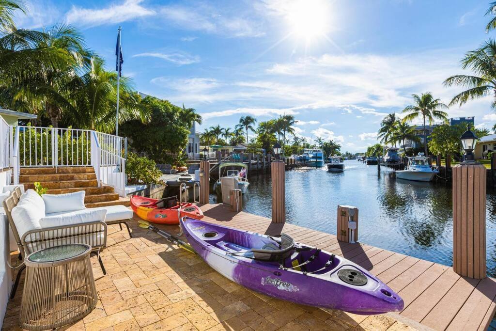 Adorable House With Amazing Water Front Of Canal Villa Pompano Beach Dış mekan fotoğraf