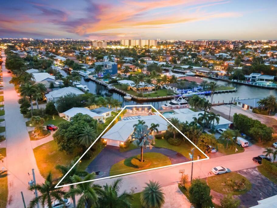 Adorable House With Amazing Water Front Of Canal Villa Pompano Beach Dış mekan fotoğraf