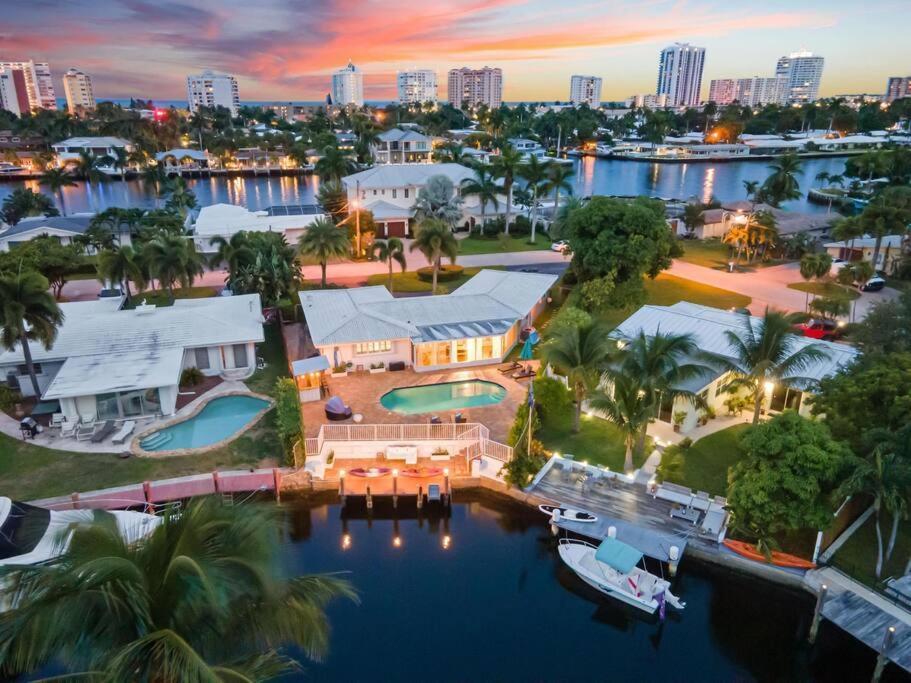 Adorable House With Amazing Water Front Of Canal Villa Pompano Beach Dış mekan fotoğraf