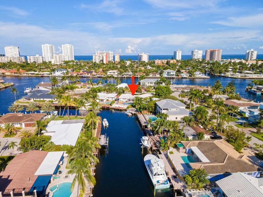 Adorable House With Amazing Water Front Of Canal Villa Pompano Beach Dış mekan fotoğraf