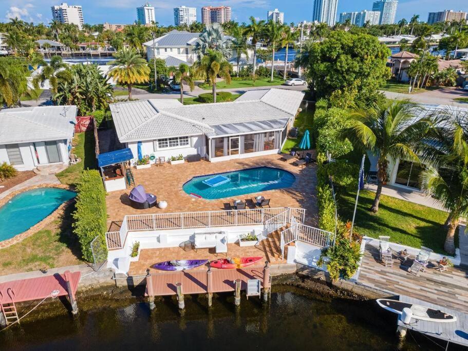 Adorable House With Amazing Water Front Of Canal Villa Pompano Beach Dış mekan fotoğraf