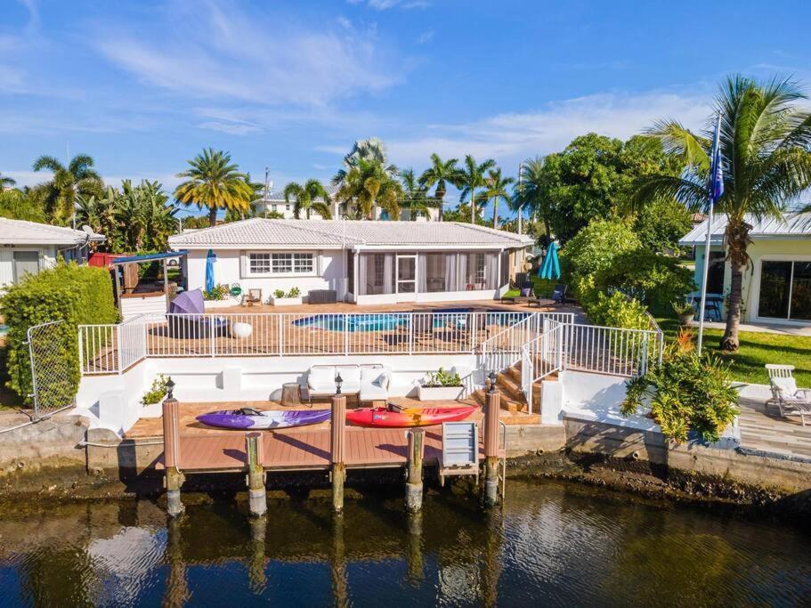 Adorable House With Amazing Water Front Of Canal Villa Pompano Beach Dış mekan fotoğraf